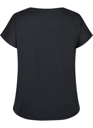 Zizzifashion Short sleeved workout t-shirt, Black, Packshot image number 1
