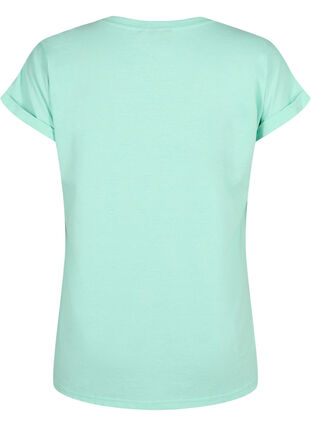 Zizzifashion Short sleeved cotton blend t-shirt, Cabbage, Packshot image number 1
