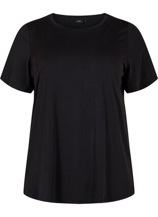 Zizzifashion T-shirt in TENCEL™ Modal with round neck, Black, Packshot image number 0