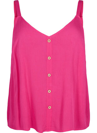 Zizzifashion Viscose top with narrow straps, Raspberry Sorbet, Packshot image number 0