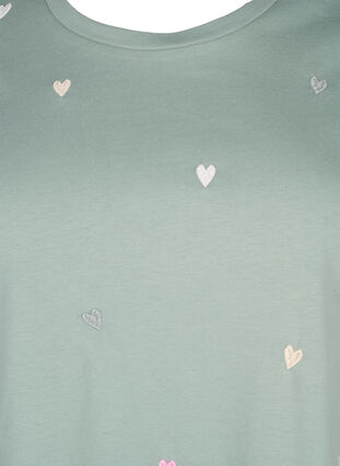 Zizzifashion Organic cotton T-shirt with hearts, Chinois G. Love Emb., Packshot image number 2