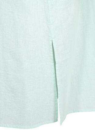 Zizzifashion Cotton blend kaftan dress with linen, Brook Green, Packshot image number 3