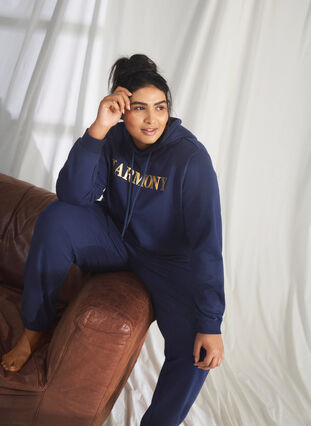 Zizzifashion Sweatpants with pockets, Medieval Blue, Image image number 0