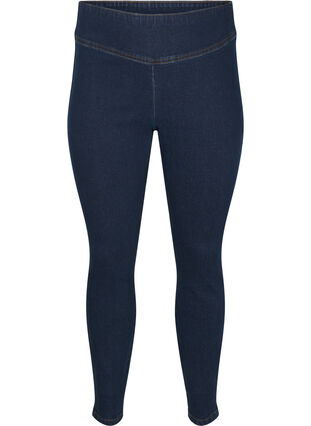 Zizzifashion Stretchy jeggings with high waist, Dark Blue, Packshot image number 0