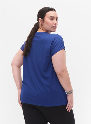 Zizzifashion Short sleeved workout t-shirt, Sodalite Blue, Model image number 1