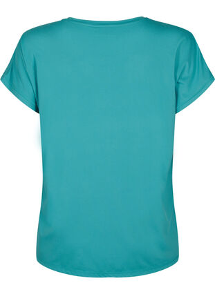 Zizzifashion Short sleeved workout t-shirt, Green-Blue Slate, Packshot image number 1