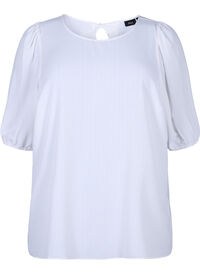 Short-sleeved blouse with a bow at the back