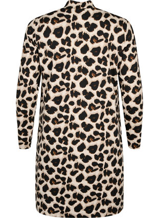 Zizzifashion FLASH - Long sleeve dress with turtleneck, Leopard AOP, Packshot image number 1