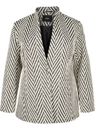 Patterned jacket, Black w. White, Packshot