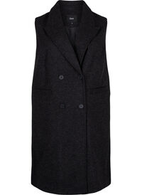 Long vest in wool look