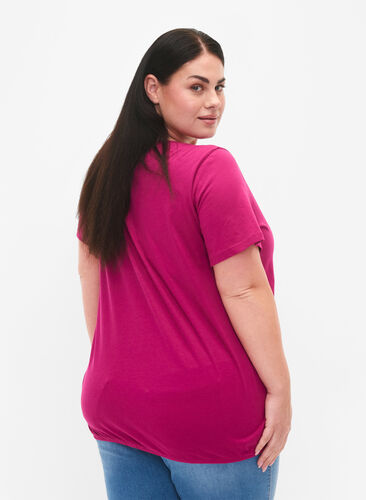 Zelos Curvy Tee Shirt Womens Size 2X Pink Tie Dye Short Sleeves
