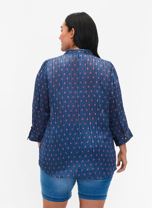 Zizzifashion Polka dot shirt (GRS), Vintage Indigo Dot, Model image number 1