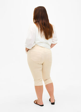 Zizzifashion Close-fitting Emily capri trousers, Oatmeal, Model image number 1