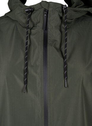 Zizzifashion Rain jacket with pockets and hood, Peat, Packshot image number 2