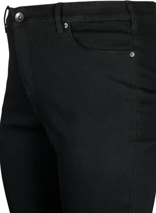 Zizzifashion Amy jeans with a high waist and super slim fit, Black, Packshot image number 2