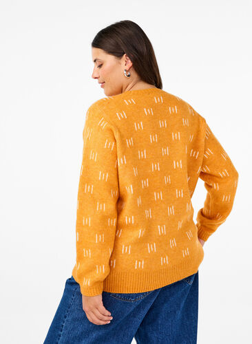 Zizzifashion Patterned pullover, Yam Birch Comb, Model image number 1