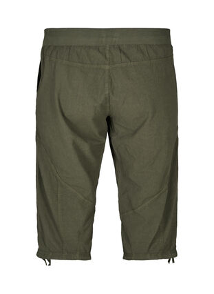 Zizzifashion Cotton Capri trousers , Ivy Green, Packshot image number 1