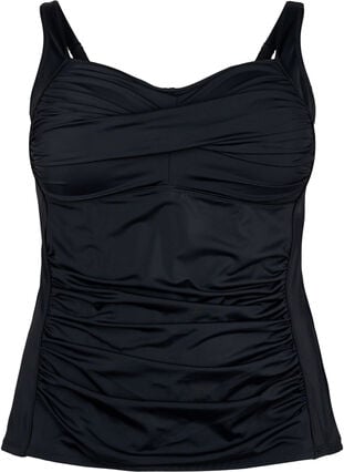 Zizzifashion Tankini with drapes, Black, Packshot image number 0