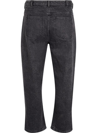 Zizzifashion Loose jeans with cropped length, Dark Grey Denim, Packshot image number 1