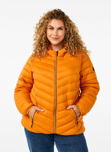 Zizzifashion Lightweight jacket with hood, Marmelade, Model image number 0