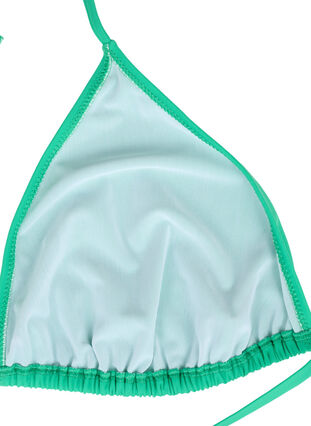 Zizzifashion Solid color triangle bikini top, Blarney, Packshot image number 3