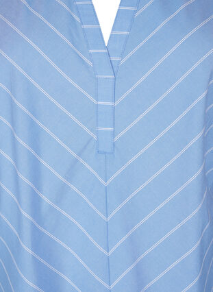 Zizzifashion Striped dress in organic cotton, Blue Stripe, Packshot image number 2