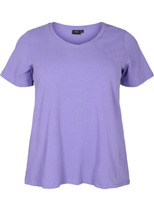 Zizzifashion Basic plain cotton t-shirt, Veronica, Packshot image number 0