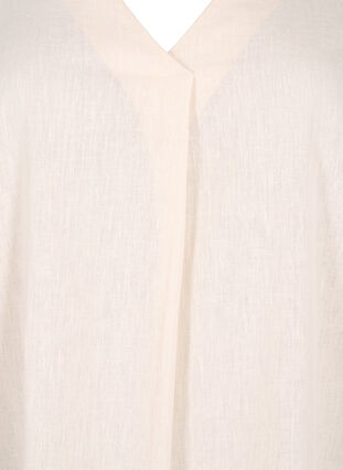 Zizzifashion Cotton blend kaftan dress with linen, Sandshell, Packshot image number 2