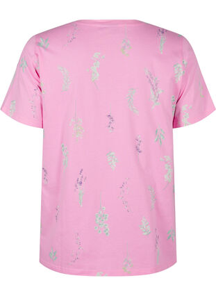 Zizzifashion Organic cotton T-shirt with floral print, Rosebloom W. Flower, Packshot image number 1