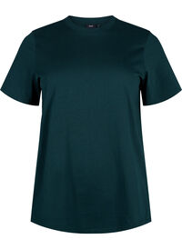 Basic cotton T-shirt with round neck