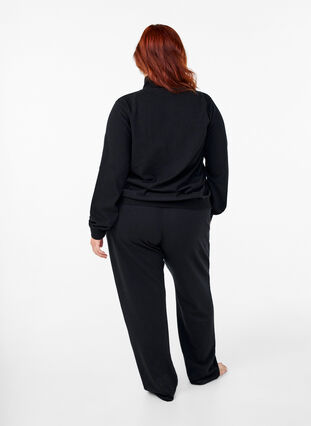 Zizzifashion Loose sweatpants with pockets, Black, Model image number 1