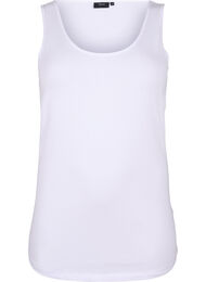 Cotton basic top, Bright White, Packshot