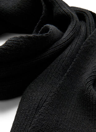 Zizzifashion Plain colored scarf with viscose, Black, Packshot image number 1