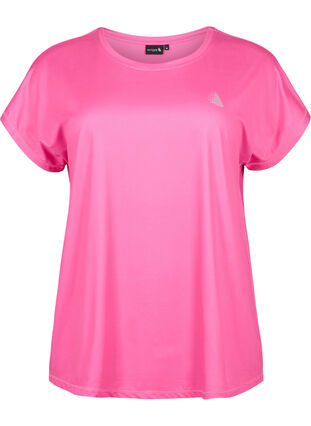 Zizzifashion Short sleeved workout t-shirt, Raspberry Rose, Packshot image number 0