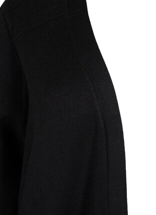 Zizzifashion Long knitted cardigan with pockets, Black, Packshot image number 2