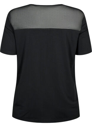 Zizzifashion Short-sleeved training t-shirt with mesh, Black, Packshot image number 1