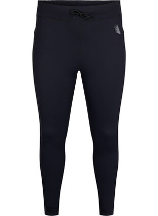 Zizzifashion 7/8 training tights with pockets, Black, Packshot image number 0