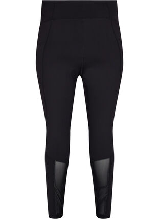 CORE, BASIC TIGHTS - Cropped basic workout leggings - Black - Sz. 42-60 -  Zizzifashion