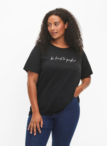 Lucky Brand Spiritual T-Shirt - Plus Size Only - Women's T-Shirts in Lucky  Black