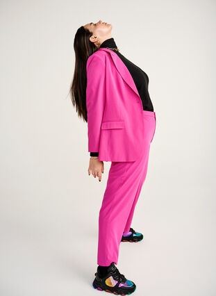 Zizzifashion Classic trousers with pockets, Festival Fuchsia, Image image number 0