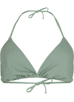 Zizzifashion Triangle bikini bra with crepe texture, Laurel Wreath, Packshot image number 0