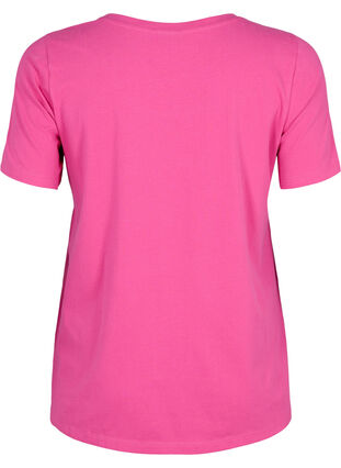 Zizzifashion Basic plain cotton t-shirt, Raspberry Rose, Packshot image number 1