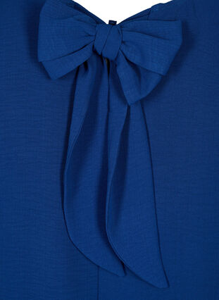 Zizzifashion Short dress with bow detail on the back, Estate Blue, Packshot image number 3