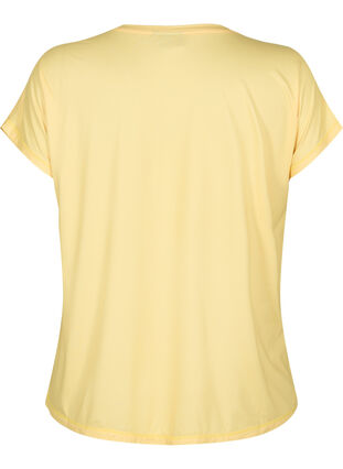Zizzifashion Short sleeved workout t-shirt, Lemon Meringue, Packshot image number 1