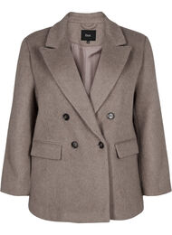 Wool blazer with brushed texture, Desert Taupe Mel., Packshot