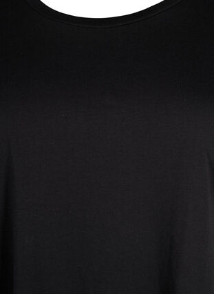 Zizzifashion Short sleeved cotton blend t-shirt, Black, Packshot image number 2