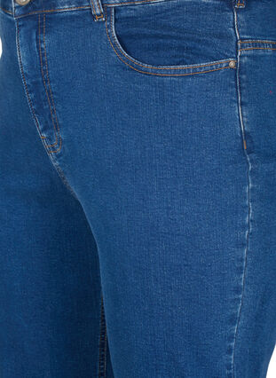 Zizzifashion High-waisted Gemma jeans with straight fit, Dark blue, Packshot image number 2