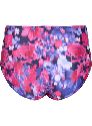 Zizzifashion Bikini bottom with print and high waist, Pink Flower AOP, Packshot image number 1