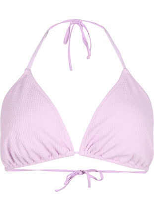 Zizzifashion Triangle bikini bra with crepe structure, Orchid Bouquet, Packshot image number 0