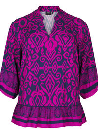 Blouse with print and 3/4 sleeves